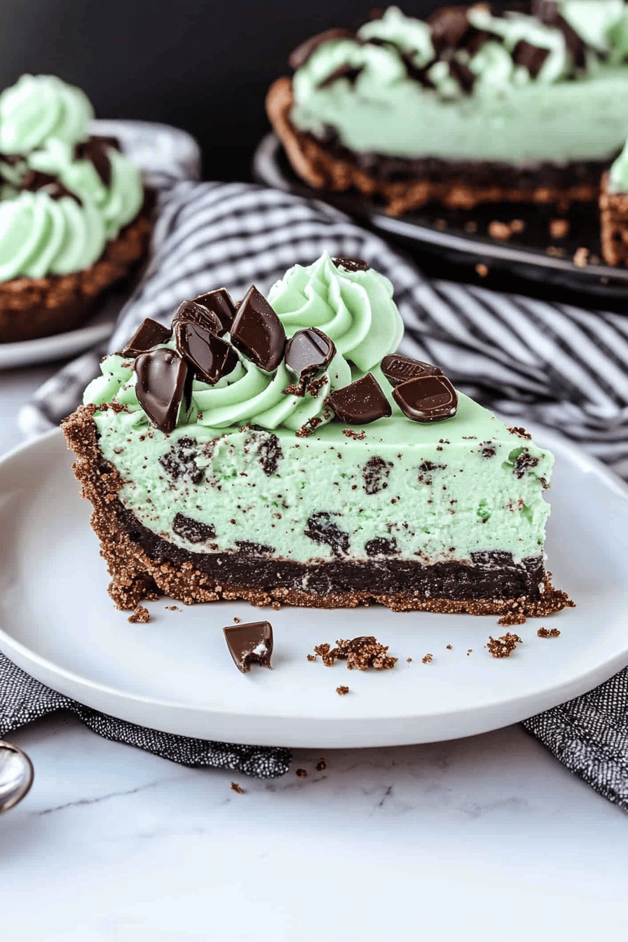 Grasshopper Pie Recipe Final Dish Presentation