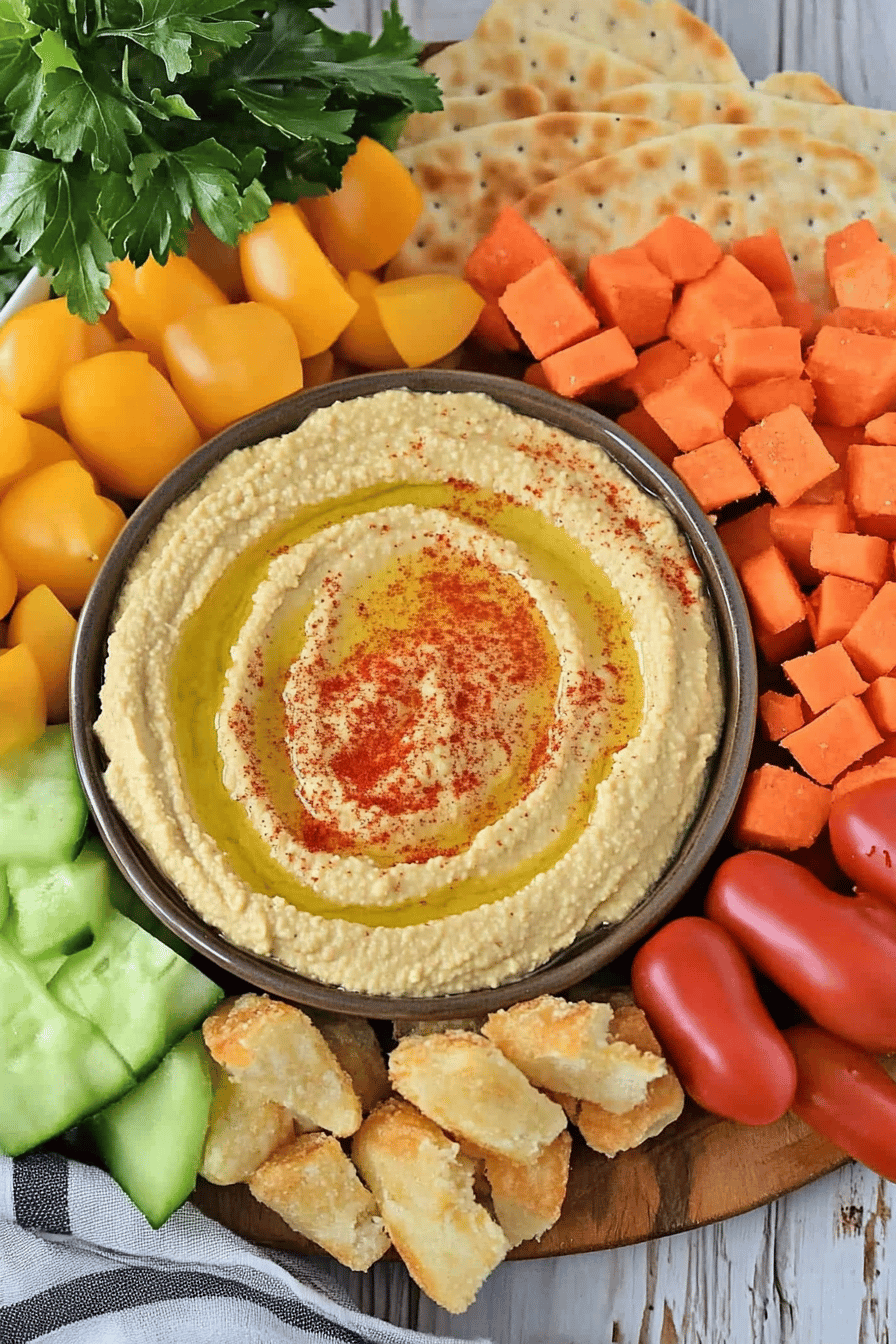 How to Make Hummus Final Dish Presentation