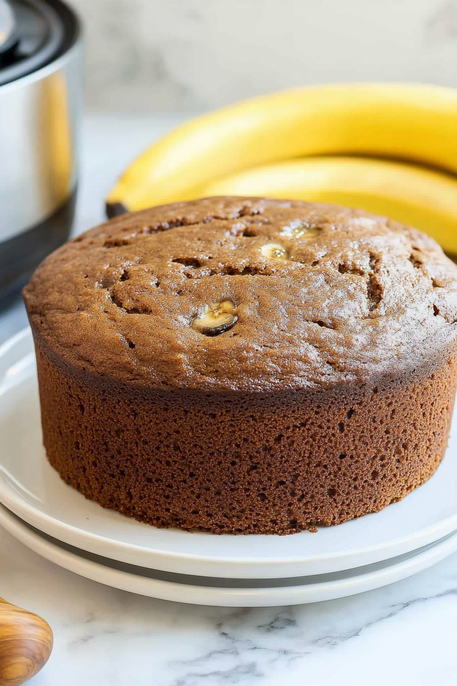Instant Pot Banana Bread Final Dish Presentation