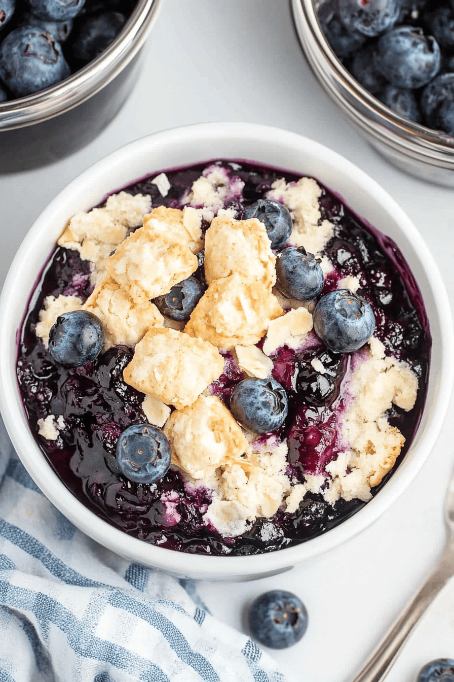 Instant Pot Blueberry Cobbler Final Dish Presentation