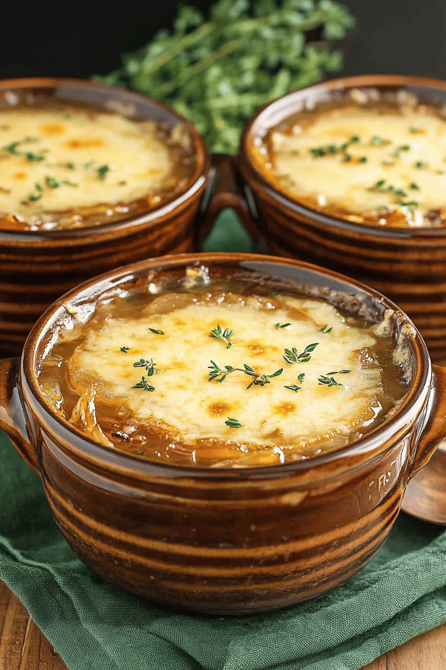Instant Pot French Onion Soup Final Dish Presentation