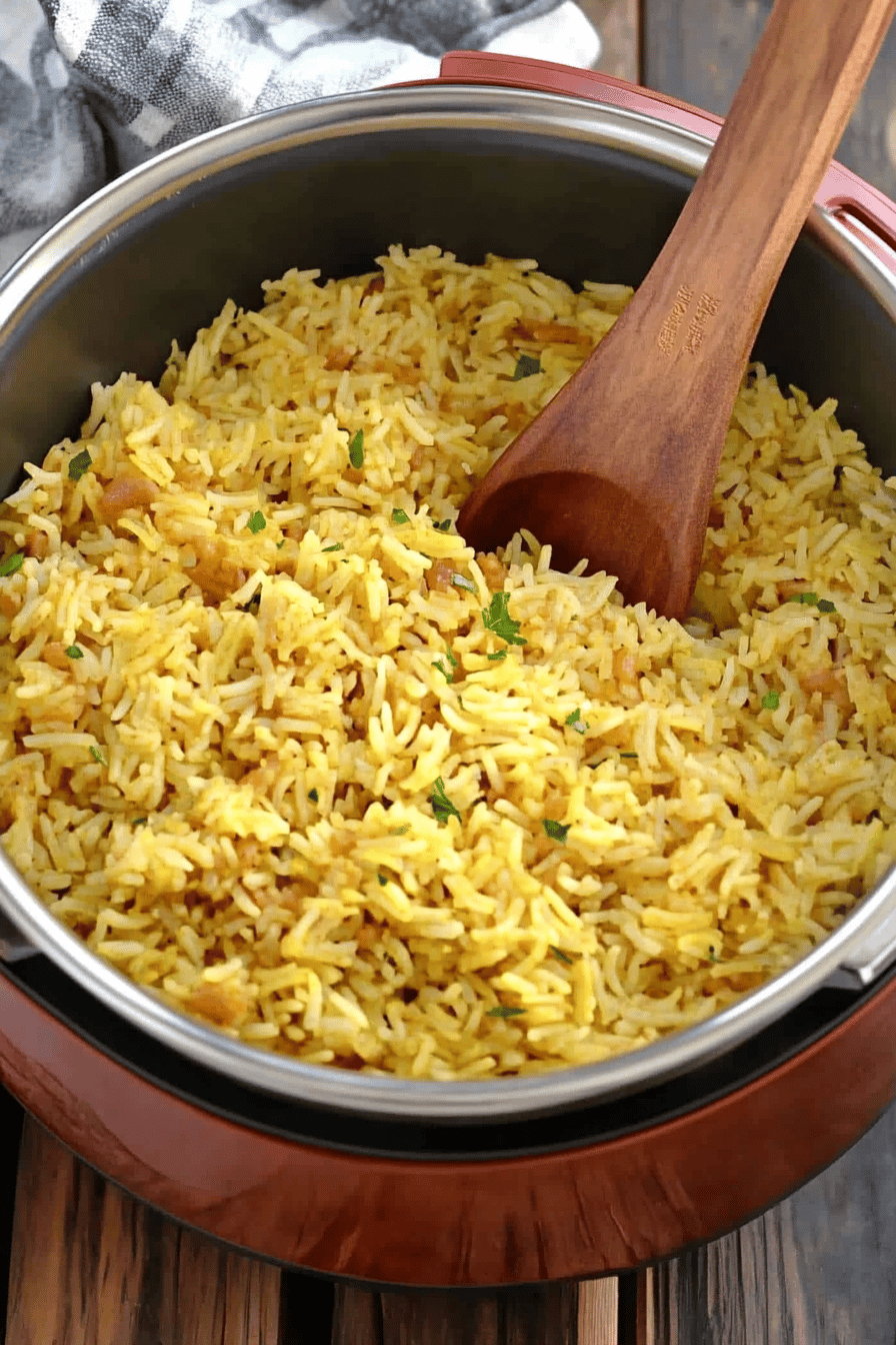 Instant Pot Rice-a-Roni Final Dish Presentation