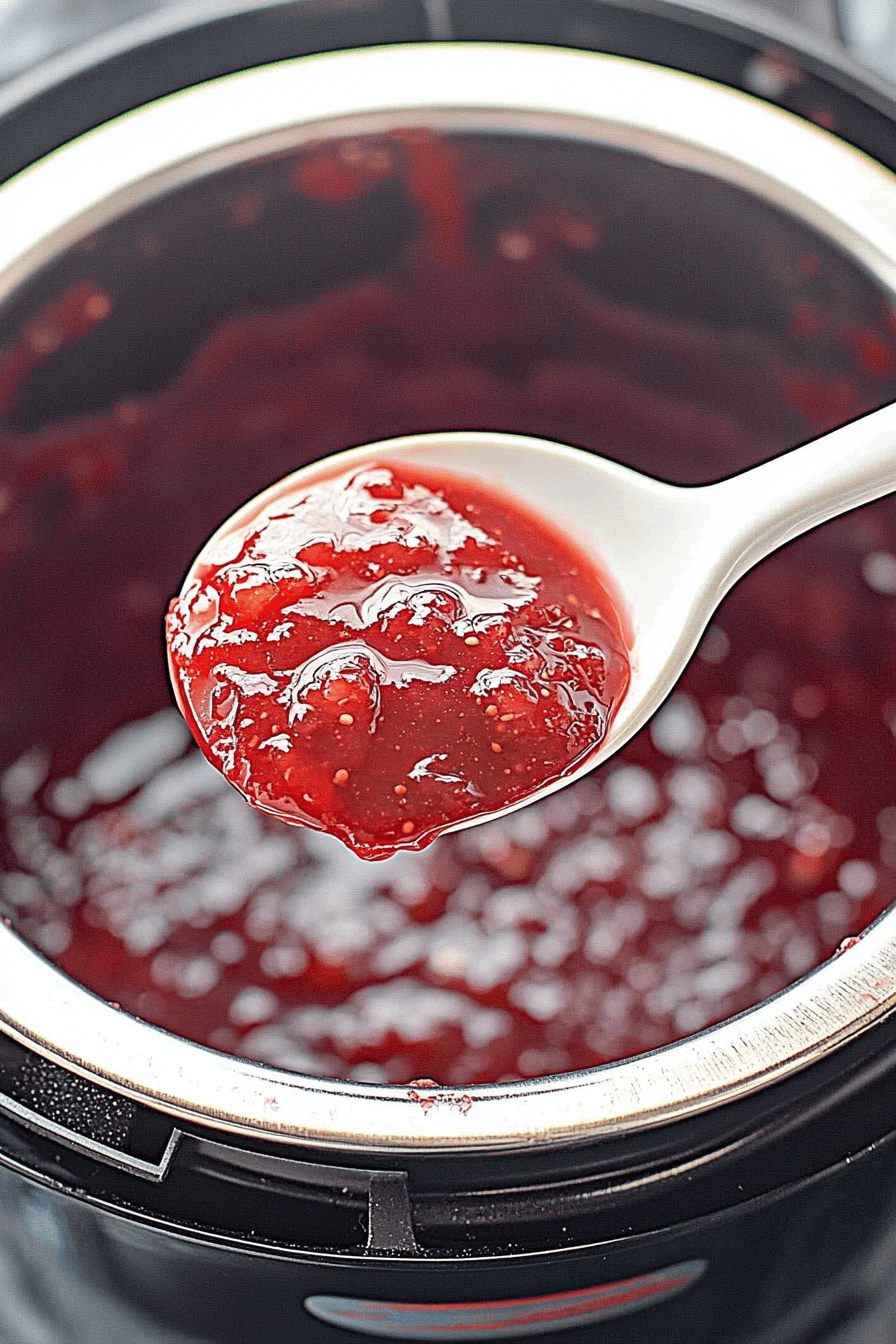 Instant Pot Strawberry Jam Final Dish Presentation