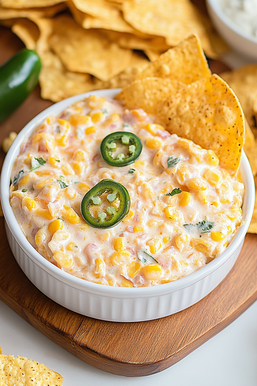 Jalapeno Corn Dip Final Dish Presentation