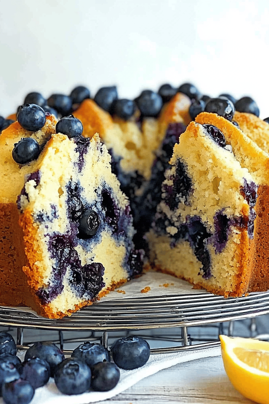 Lemon Blueberry Bundt Cake ingredients
