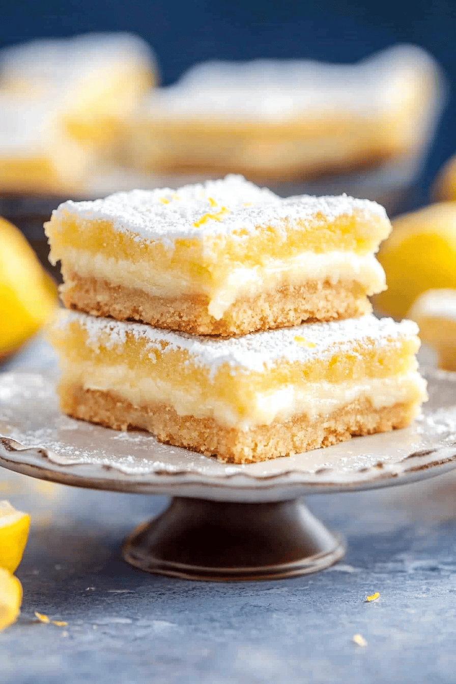 Lemon Cake Bars Final Dish Presentation