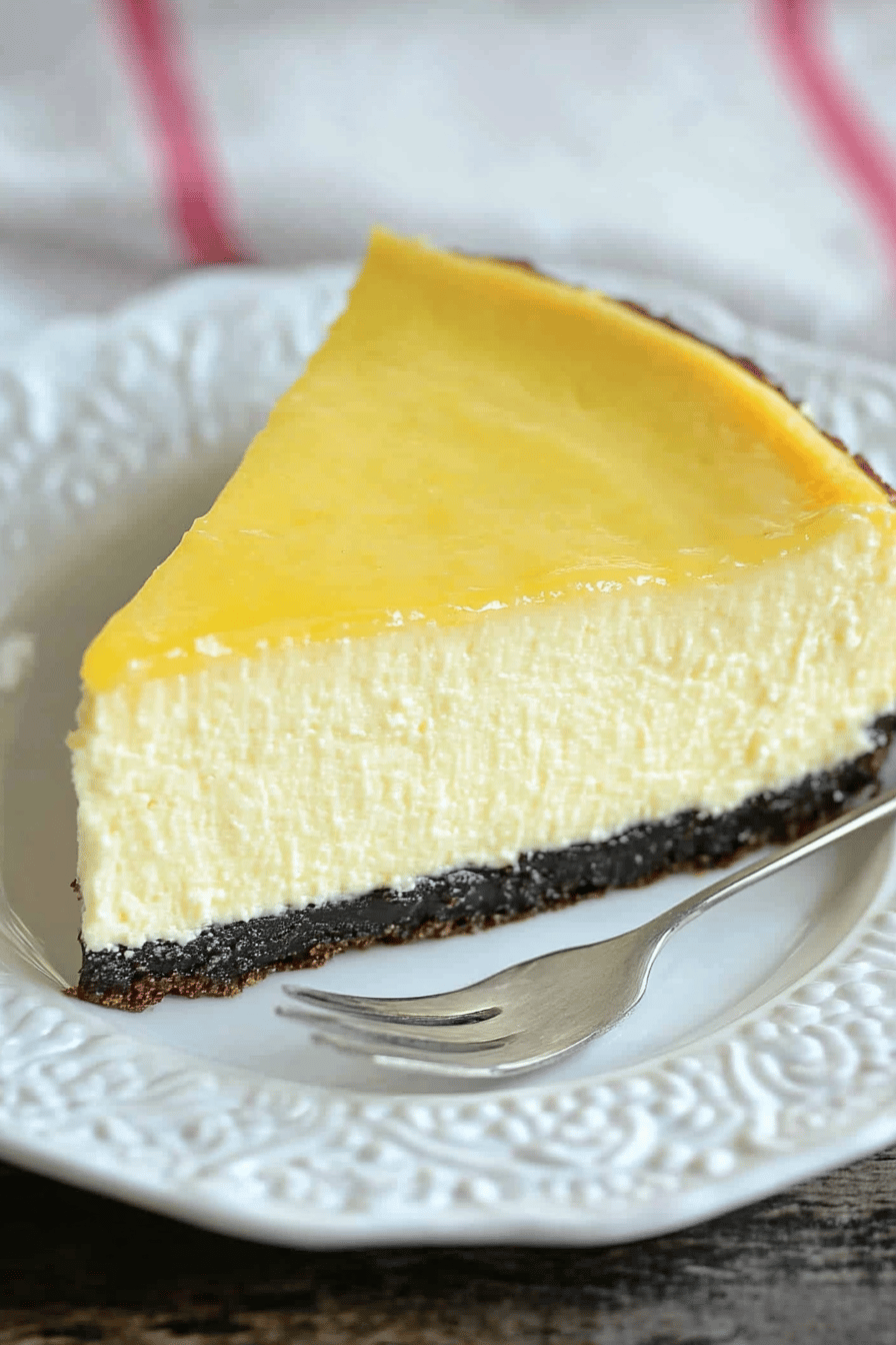 Lemon Cheesecake Recipe Final Dish Presentation