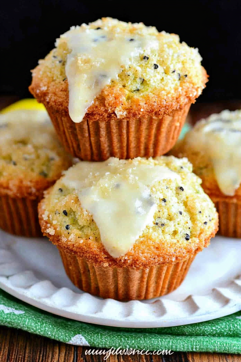 Lemon Poppy Seed Zucchini Muffins