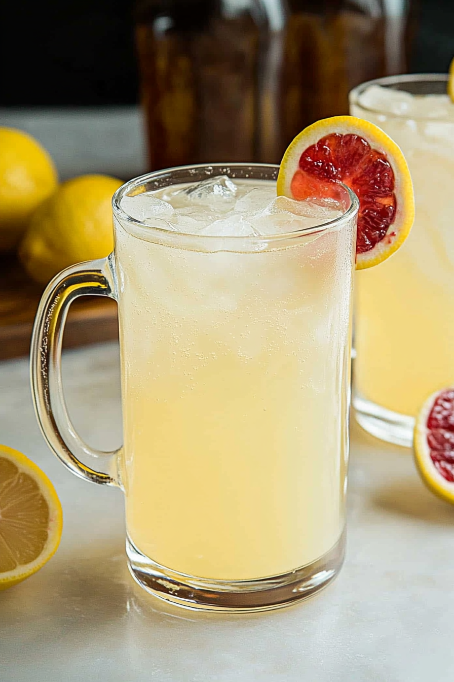 Lemonade Beer Cherry Rum Final Dish Presentation
