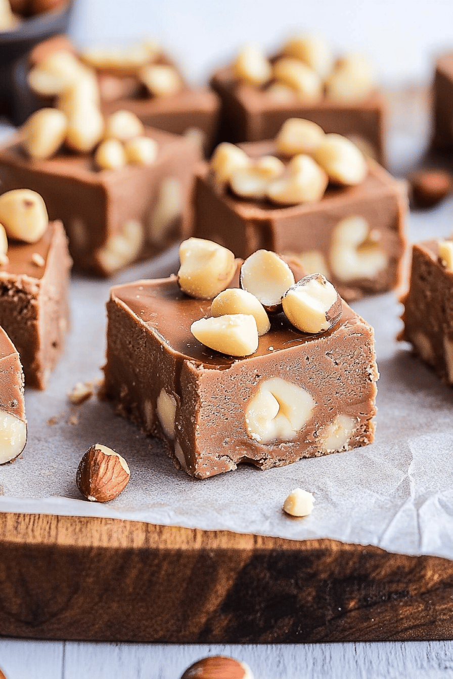 Macadamia Nut Fudge Final Dish Presentation