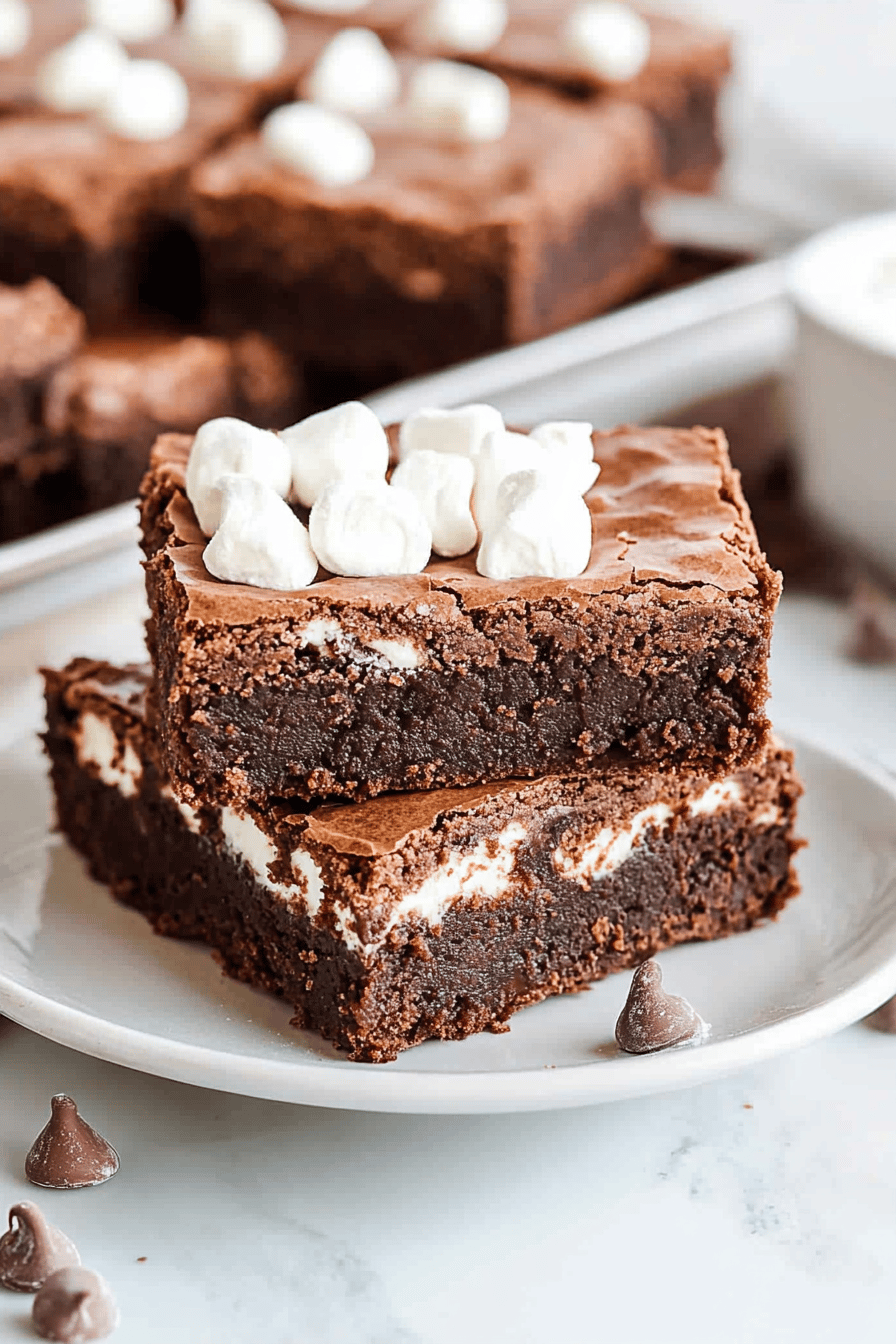 Marshmallow Brownies Final Dish Presentation