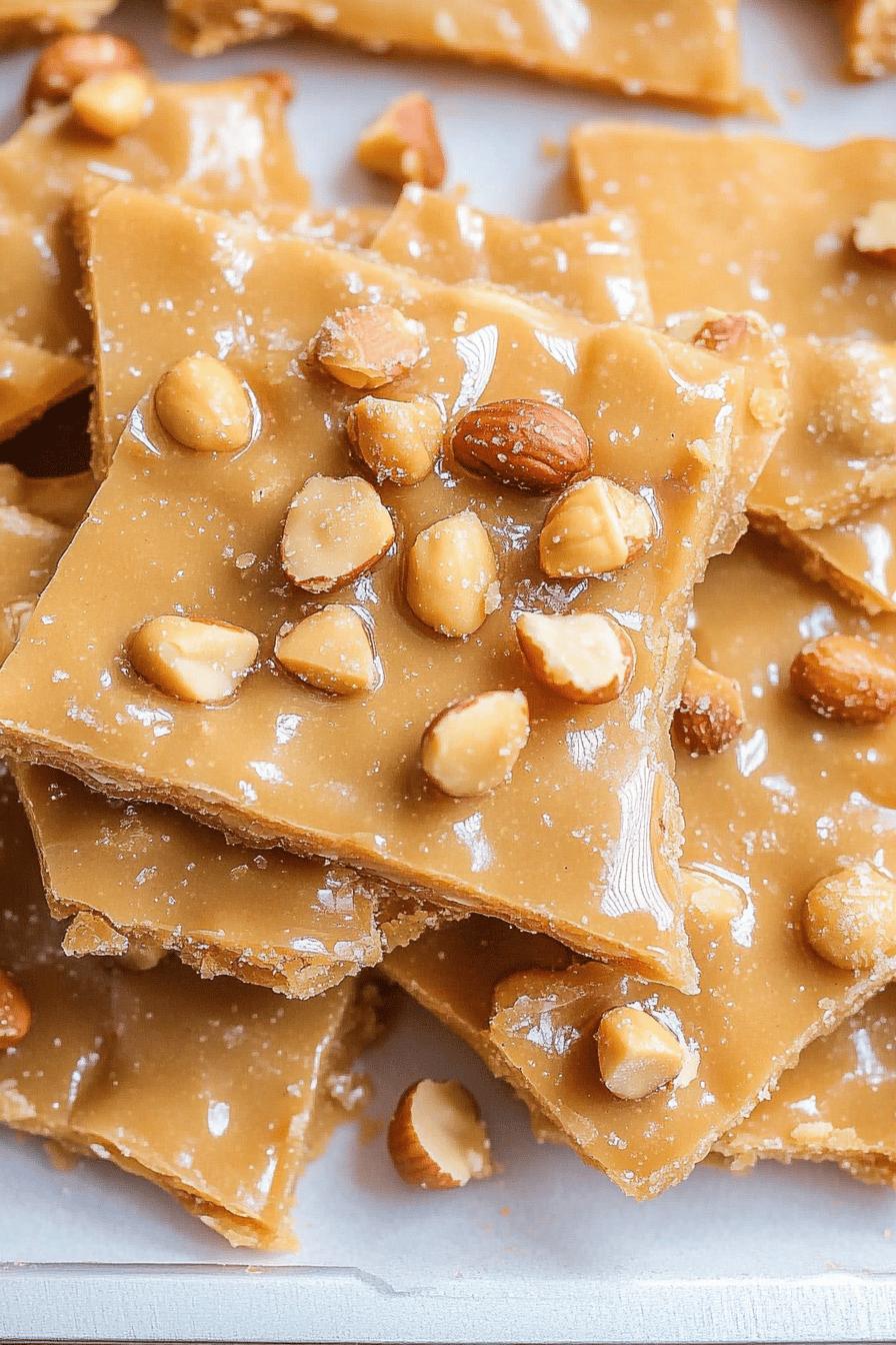 Microwave Peanut Brittle Final Dish Presentation