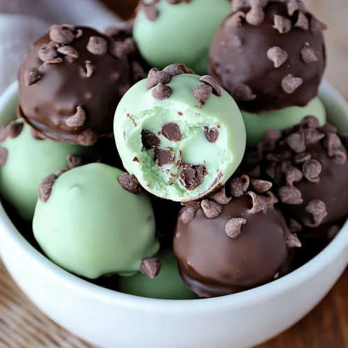 Mint Chocolate Chip Truffles