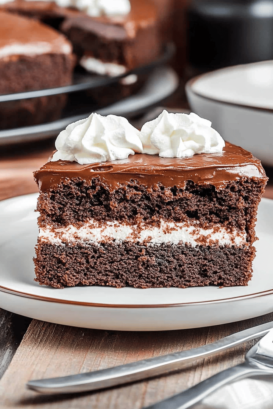 Mississippi Mud Cake Final Dish Presentation