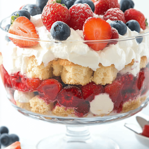 No-Bake Berry Shortcake Trifle Recipe