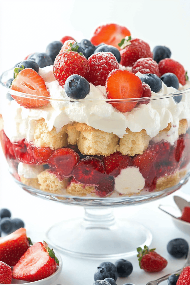 No-Bake Berry Shortcake Trifle Recipe