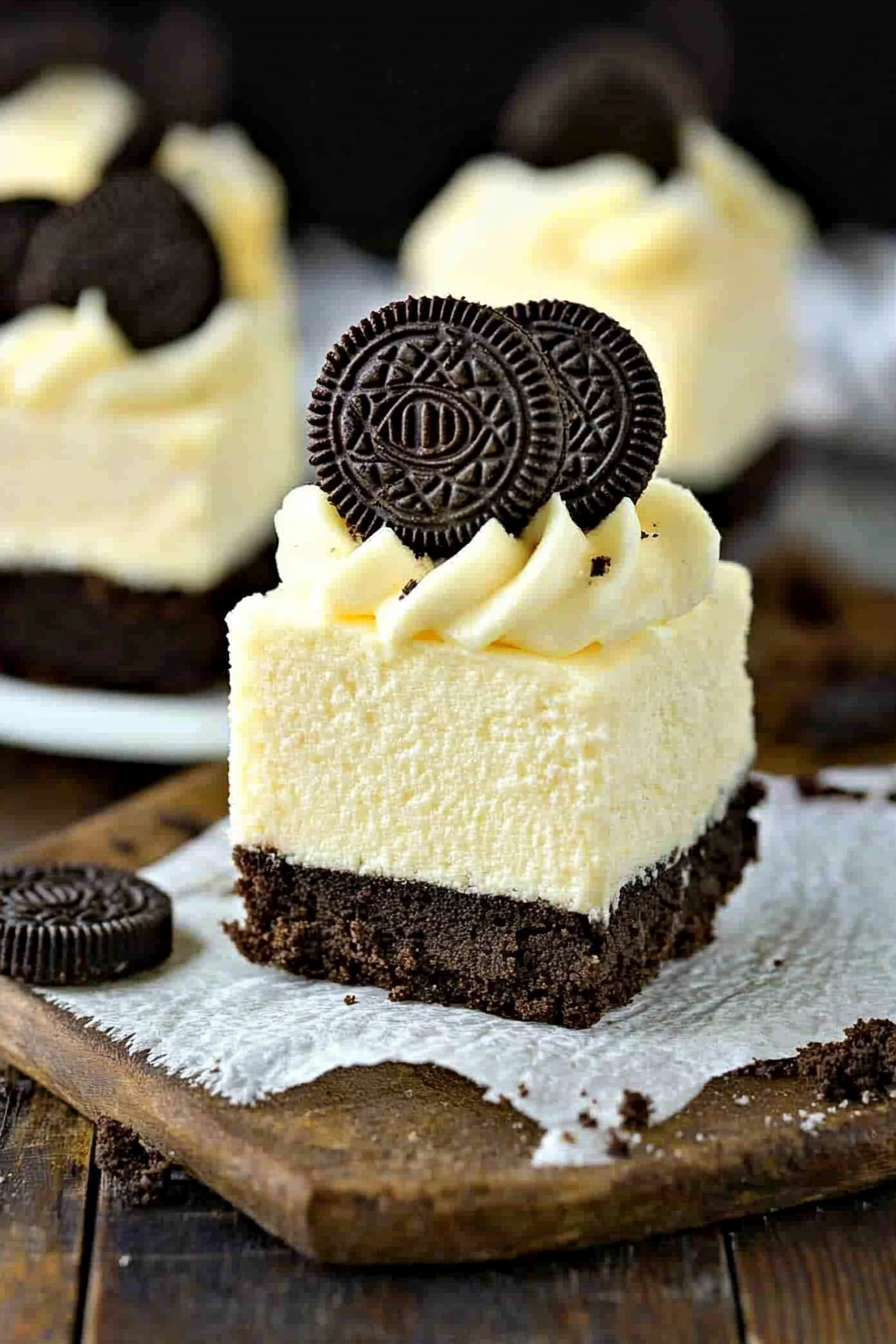Oreo Cheesecake Bites Final Dish Presentation