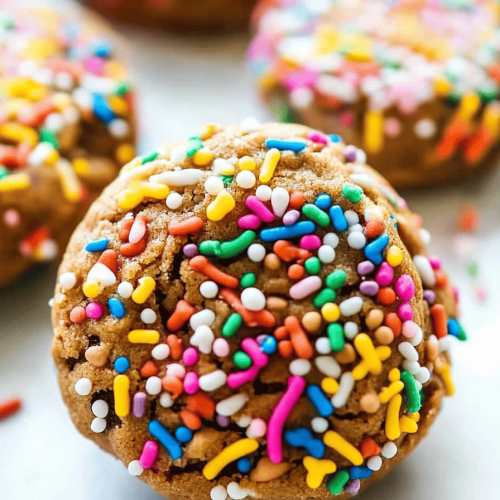 Peanut Butter Sprinkle Cookies