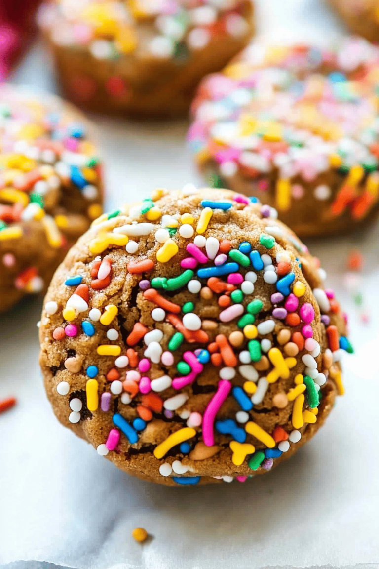 Peanut Butter Sprinkle Cookies