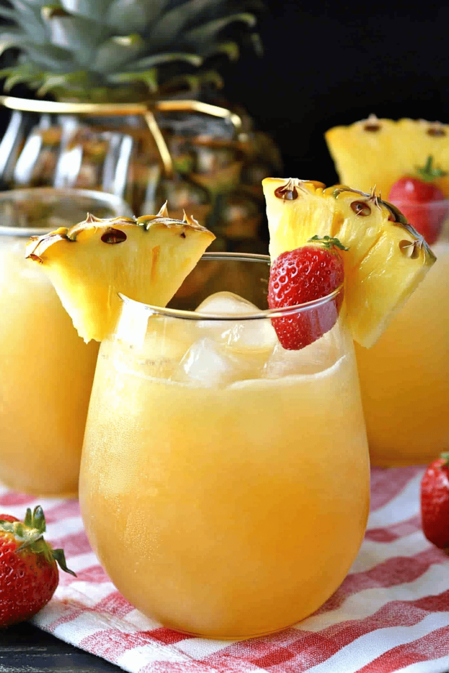 Pineapple Sangria Recipe Final Dish Presentation