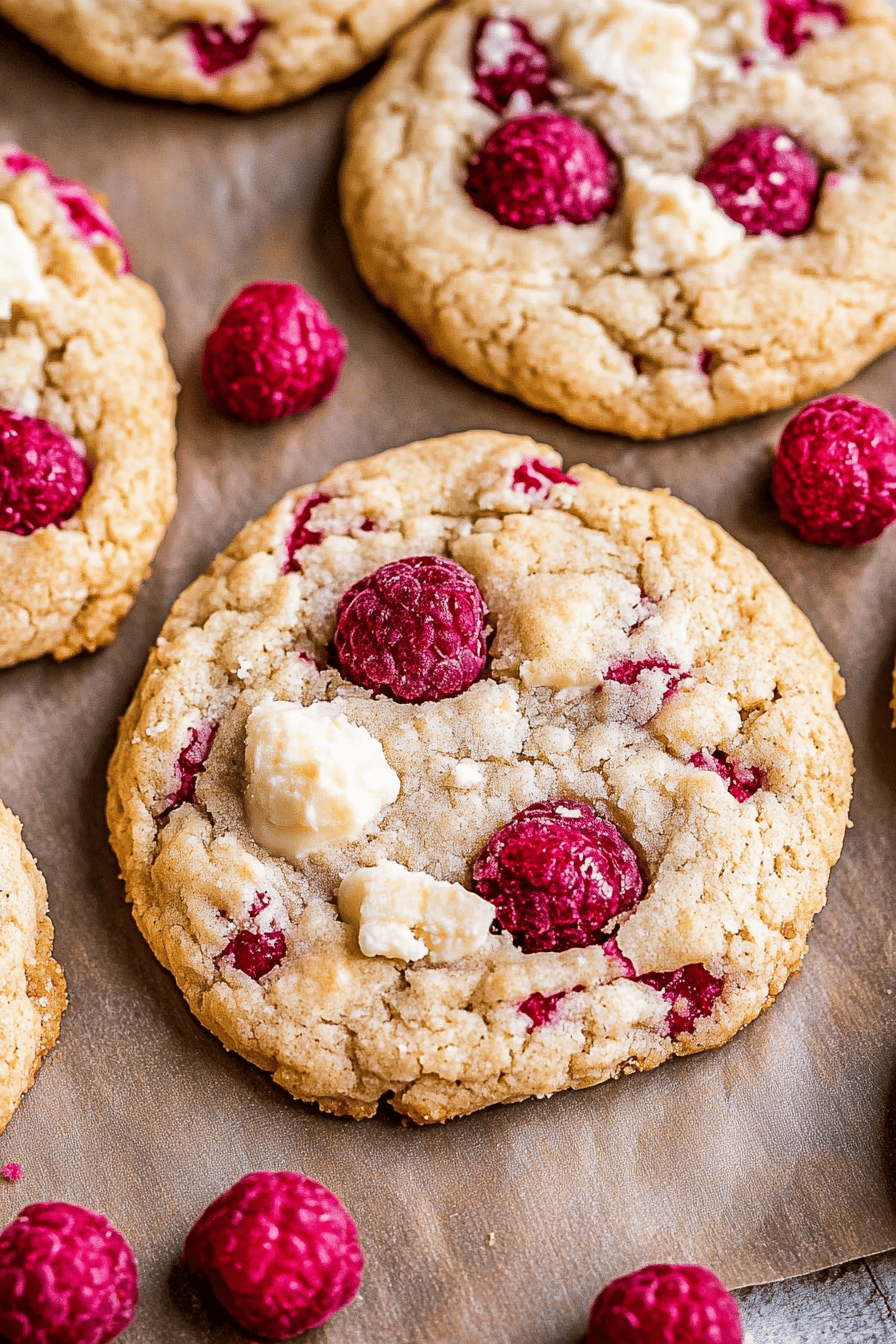 Raspberry Cheesecake Cookies Final Dish Presentation