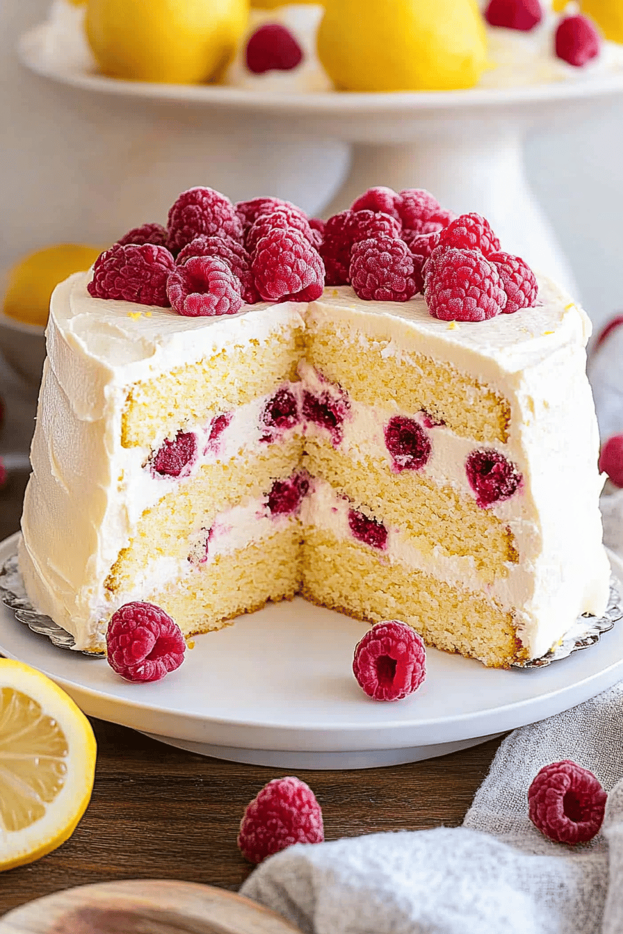 Raspberry Lemon Cake Tips Final Dish Presentation