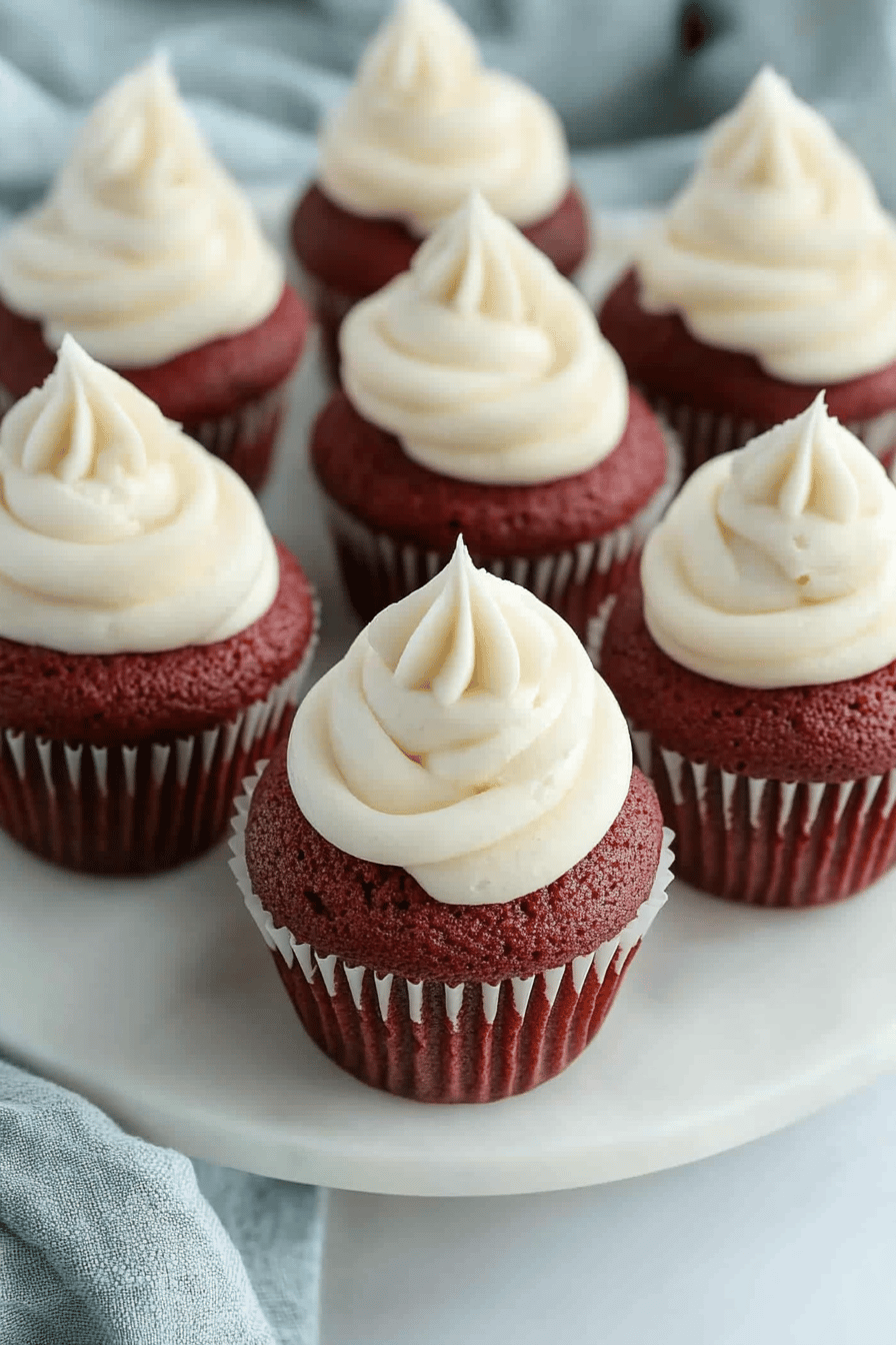 Red Velvet Cupcakes Final Dish Presentation