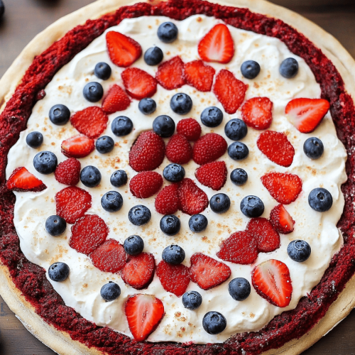 Red Velvet Fruit Pizza