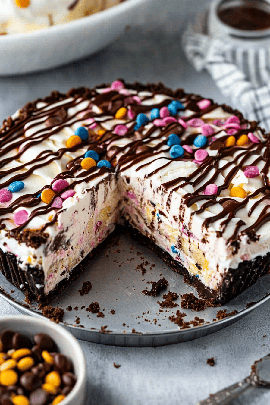 Seven-Layer Ice Cream Pie Final Dish Presentation