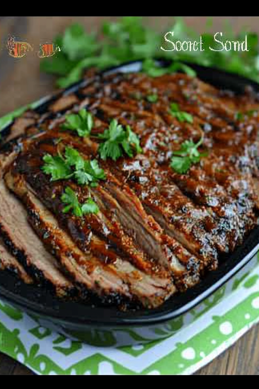Slow Cooker BBQ Brisket Final Dish Presentation
