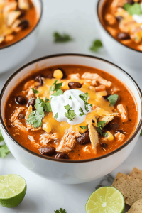 Slow Cooker Chicken Enchilada Soup