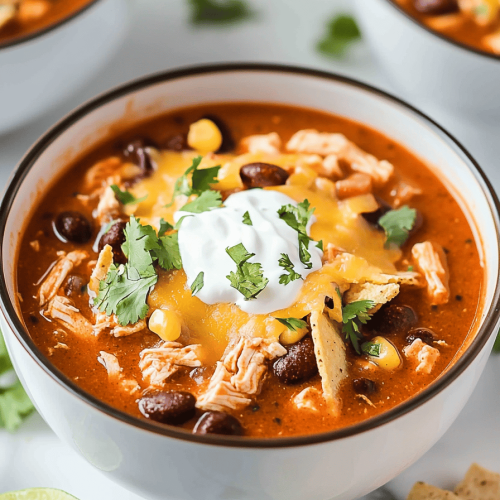 Slow Cooker Chicken Enchilada Soup