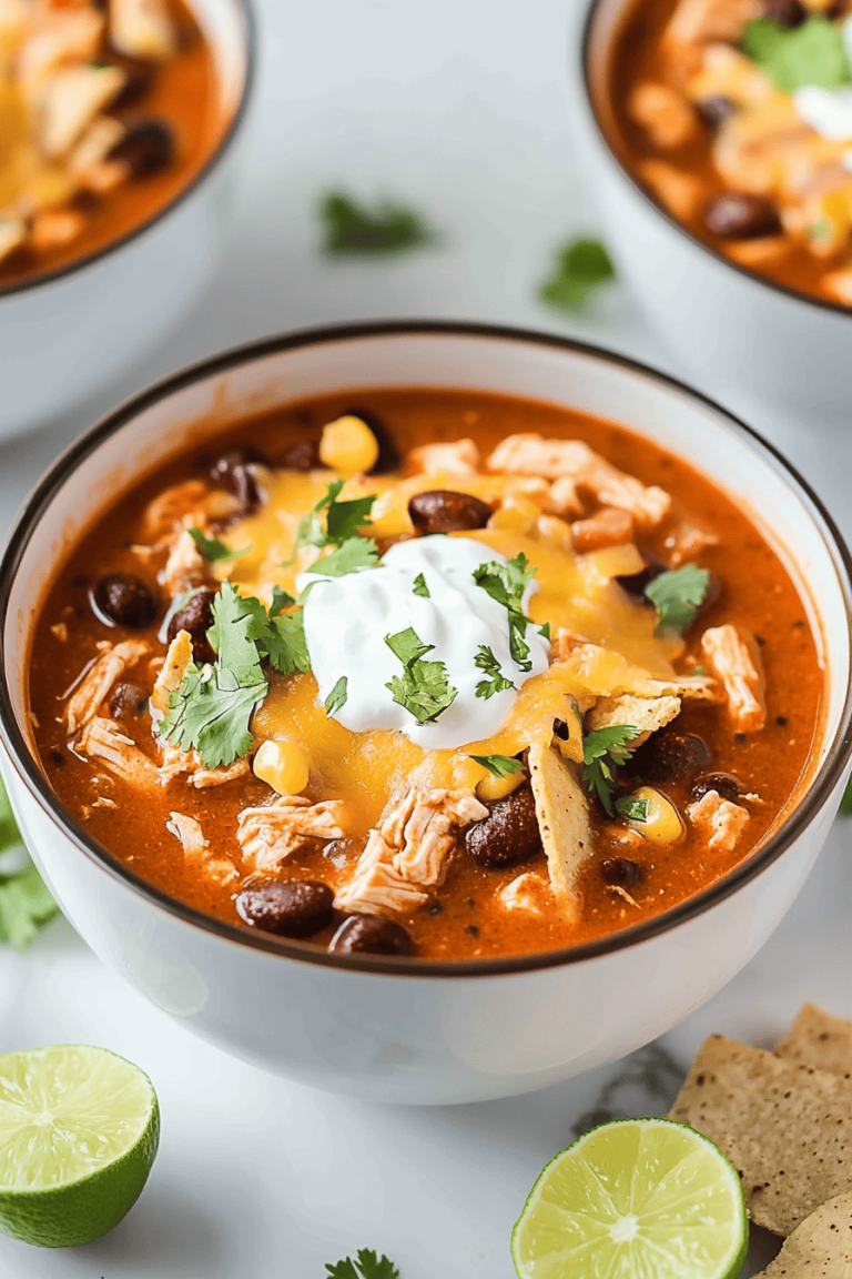 Slow Cooker Chicken Enchilada Soup