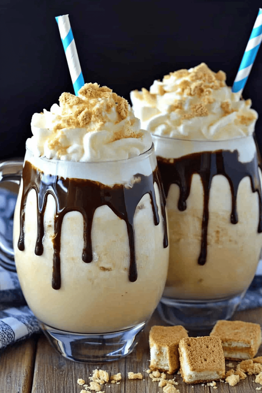 S'mores Coffee Milkshake Recipe Final Dish Presentation