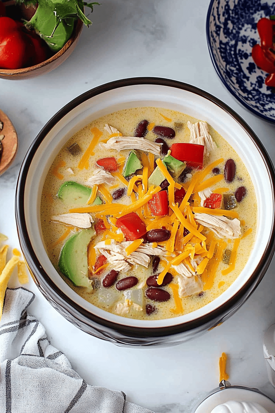 Southwest Chicken Chowder Final Dish Presentation