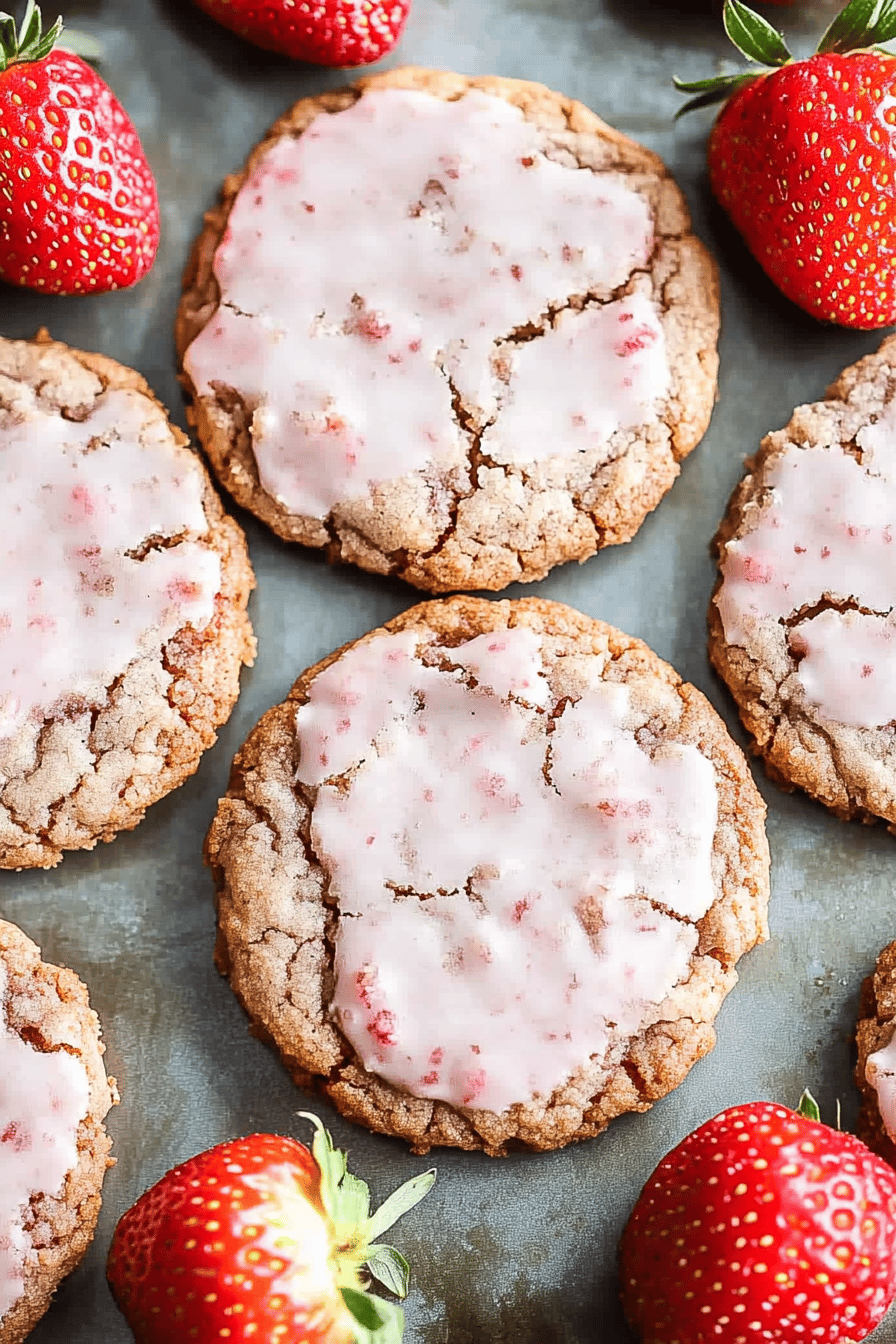 Strawberry Cookies Recipe Final Dish Presentation