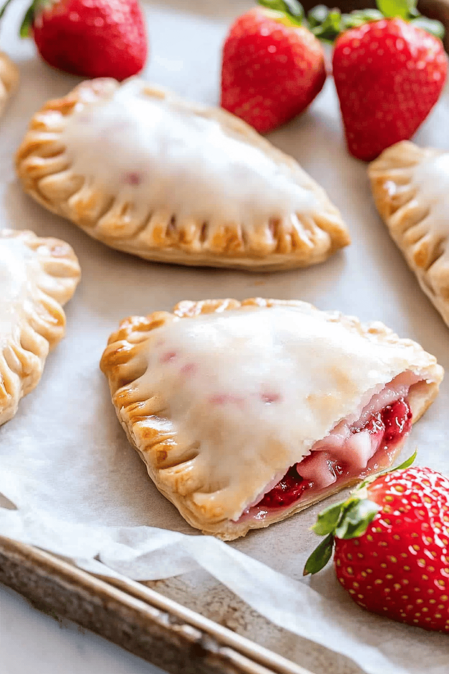 Strawberry Hand Pies Final Dish Presentation