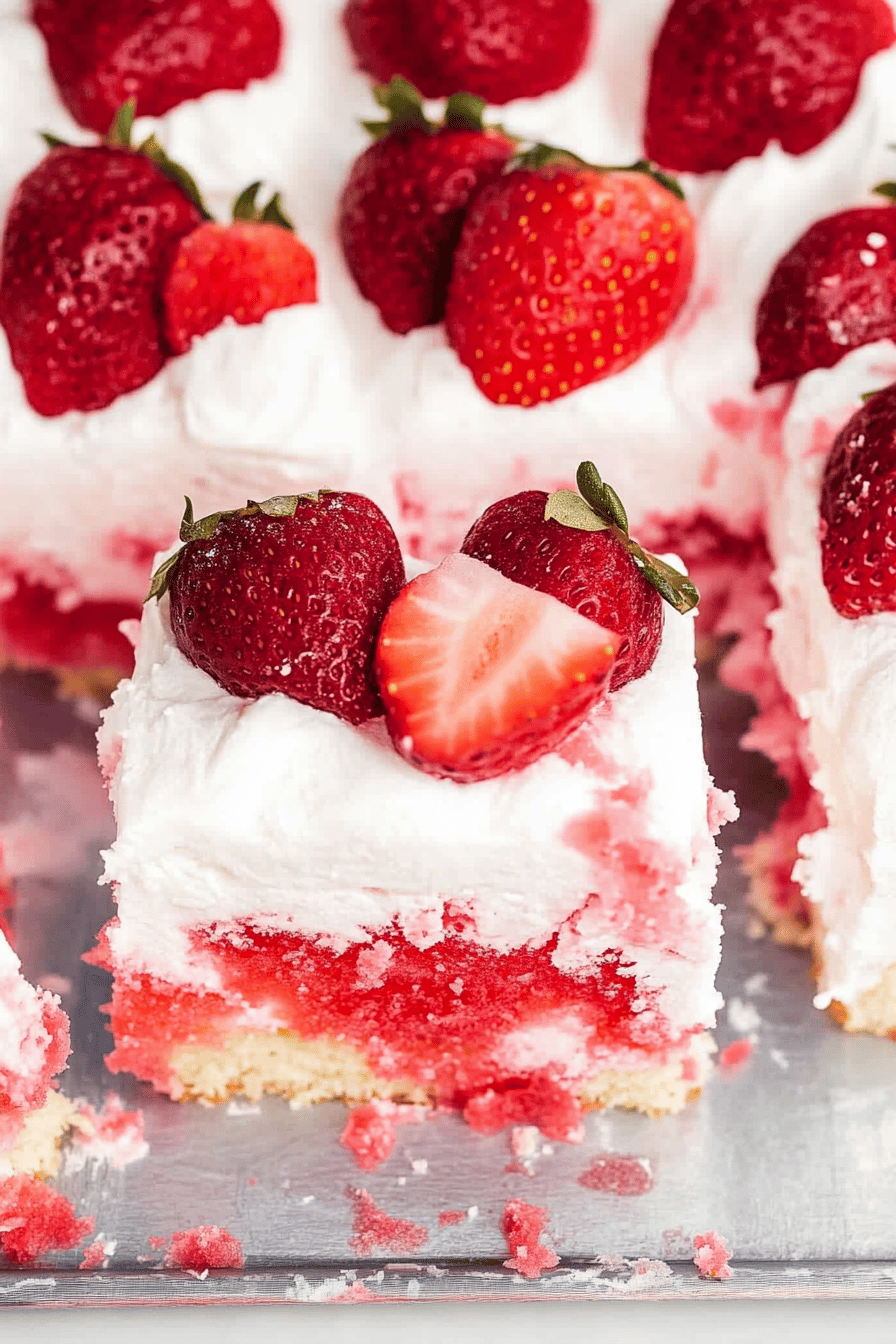Strawberry Jell-O Poke Cake ingredients