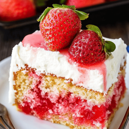 Strawberry Jello Poke Cake