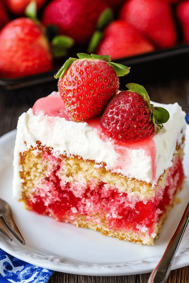 Strawberry Jello Poke Cake