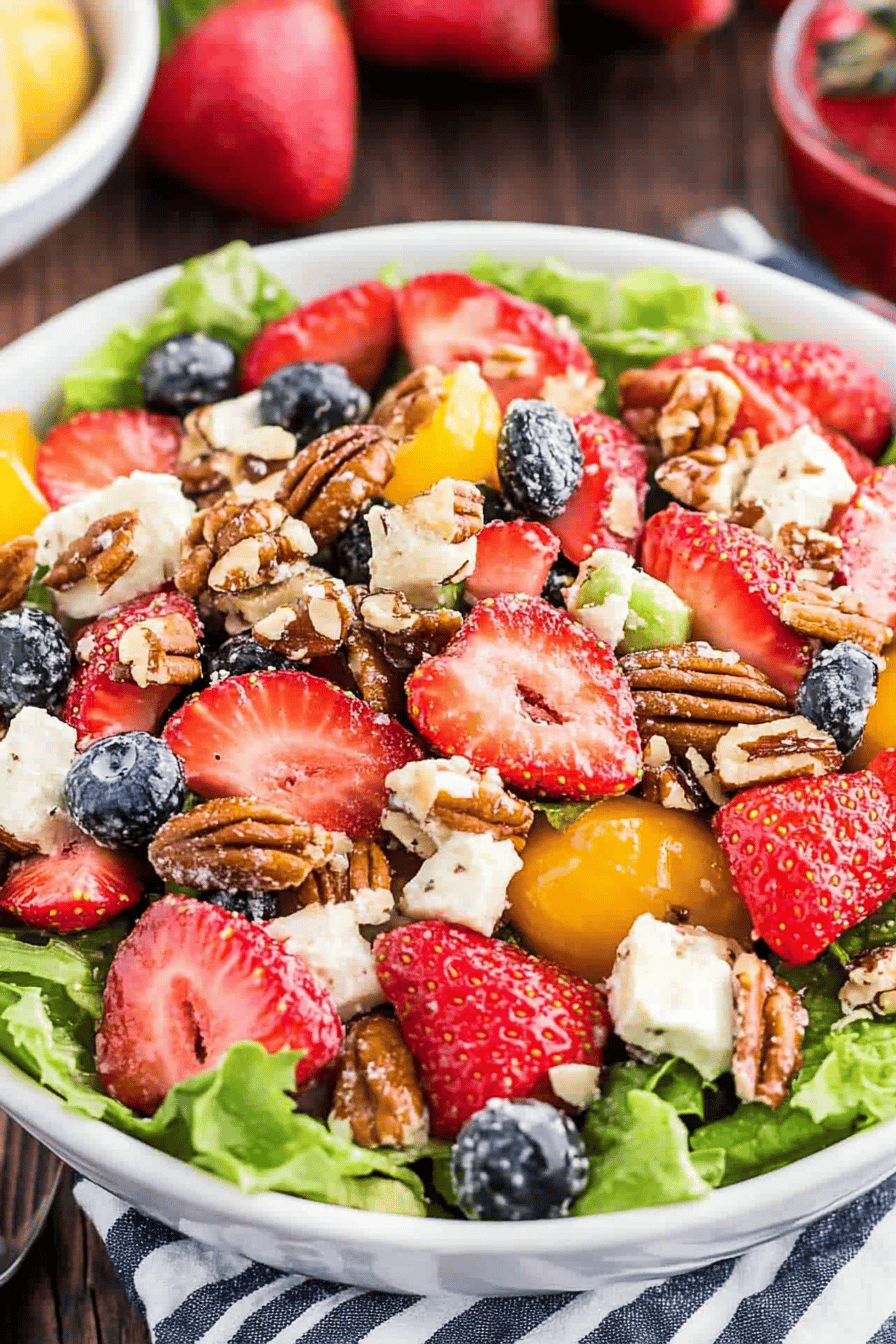 Strawberry Pecan Salad Recipe Final Dish Presentation