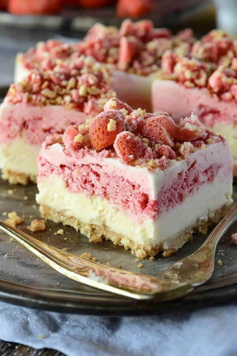 Strawberry Shortcake Ice Cream Bars