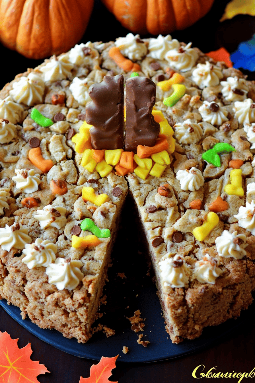 Thanksgiving Cookie Cake Final Dish Presentation