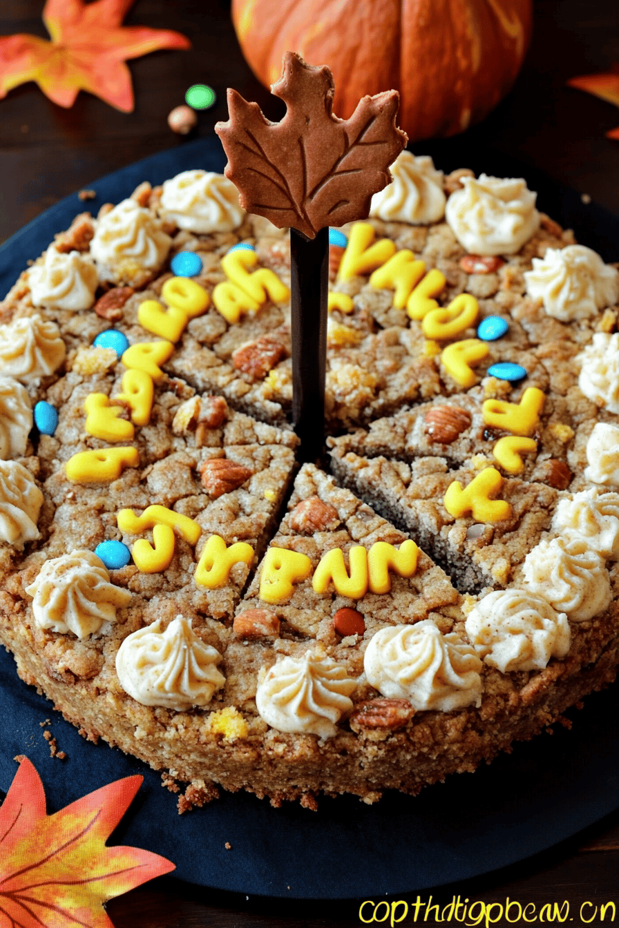 Thanksgiving Cookie Cake ingredients