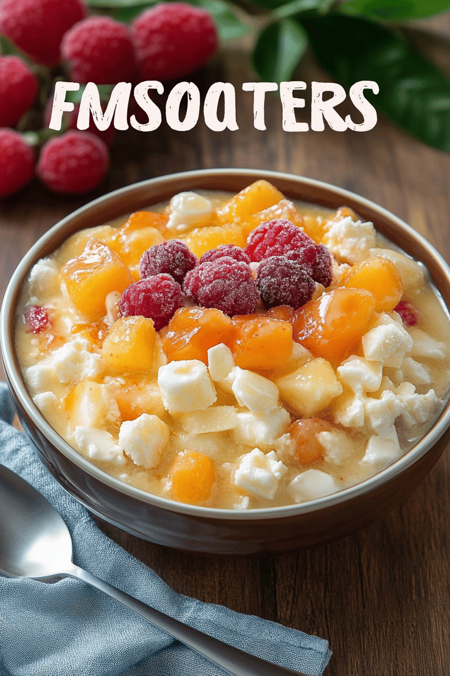 Tropical Ambrosia Salad Final Dish Presentation