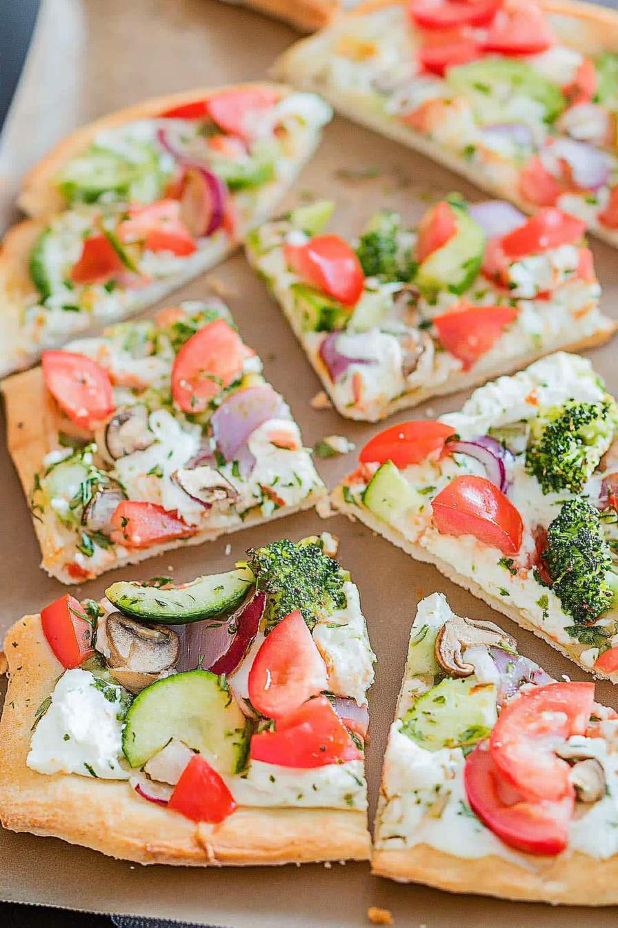 Veggie Dill Pizza Final Dish Presentation