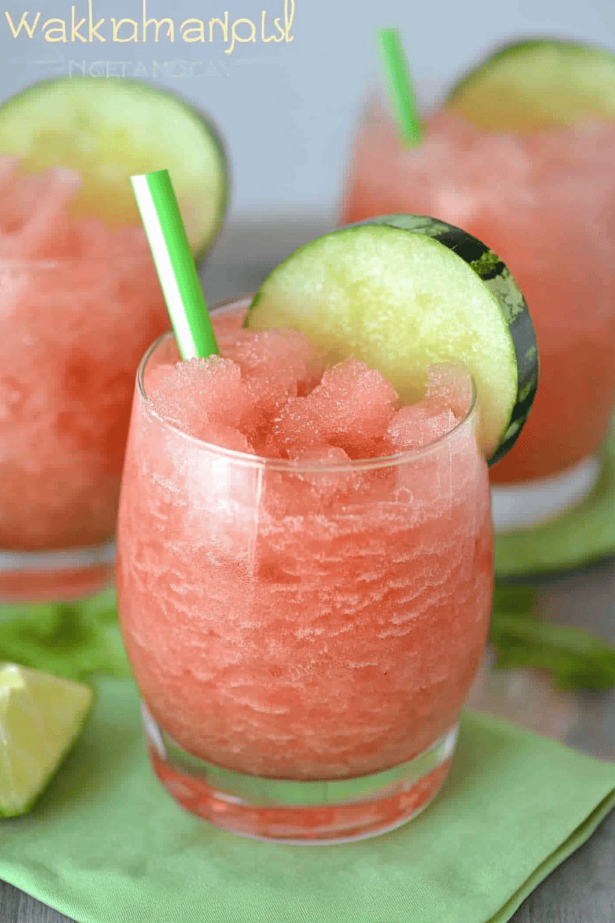 Watermelon Slush Final Dish Presentation