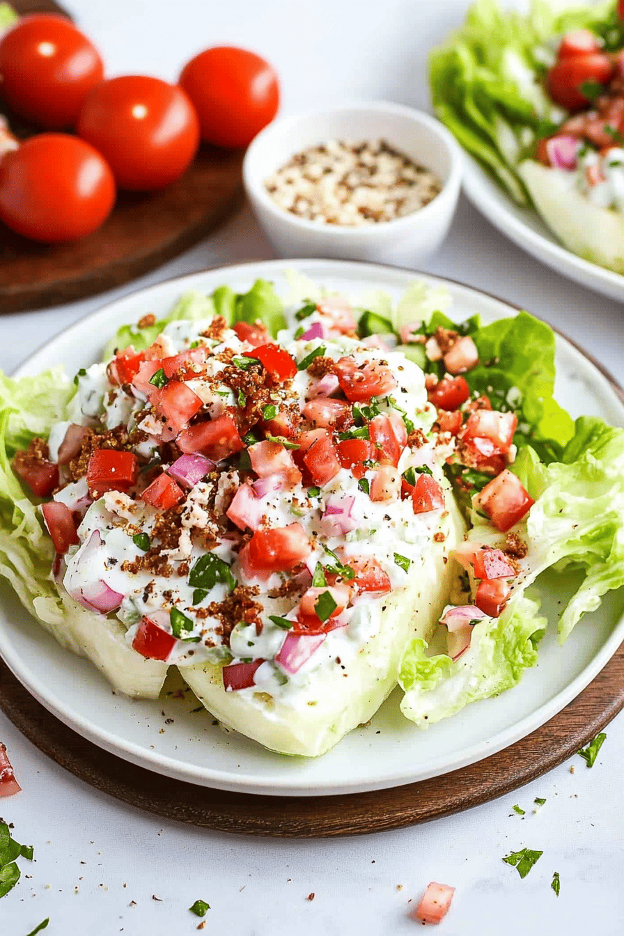 Wedge Salad Recipe Final Dish Presentation