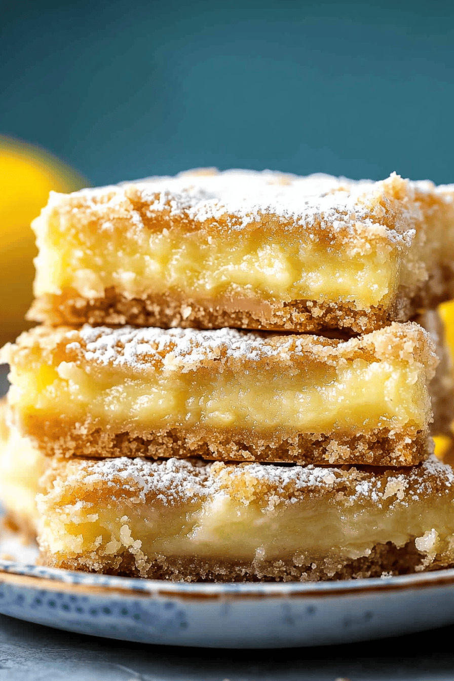 White Chocolate Lemon Bars Final Dish Presentation