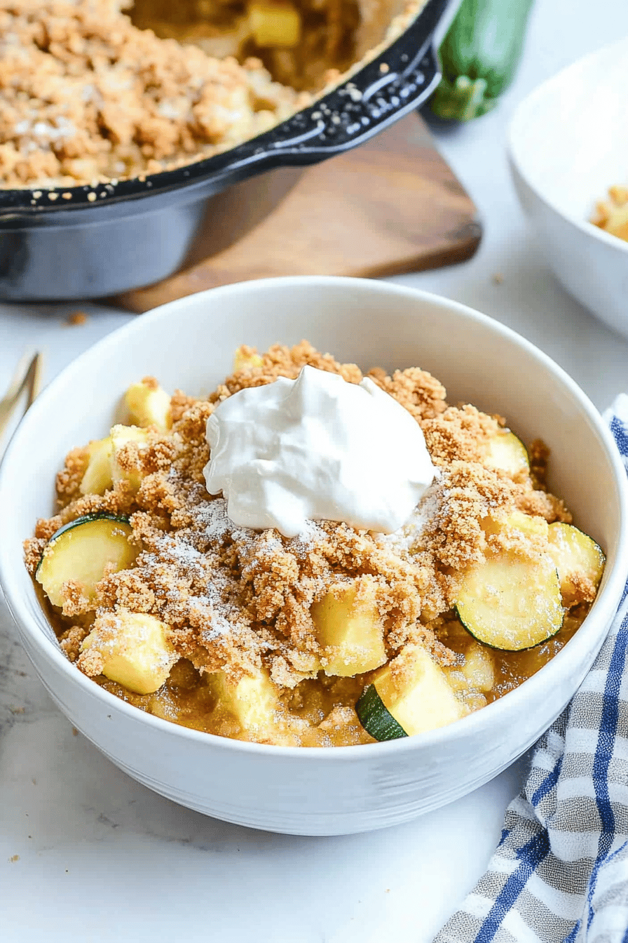 Zucchini Crumble Recipe Final Dish Presentation
